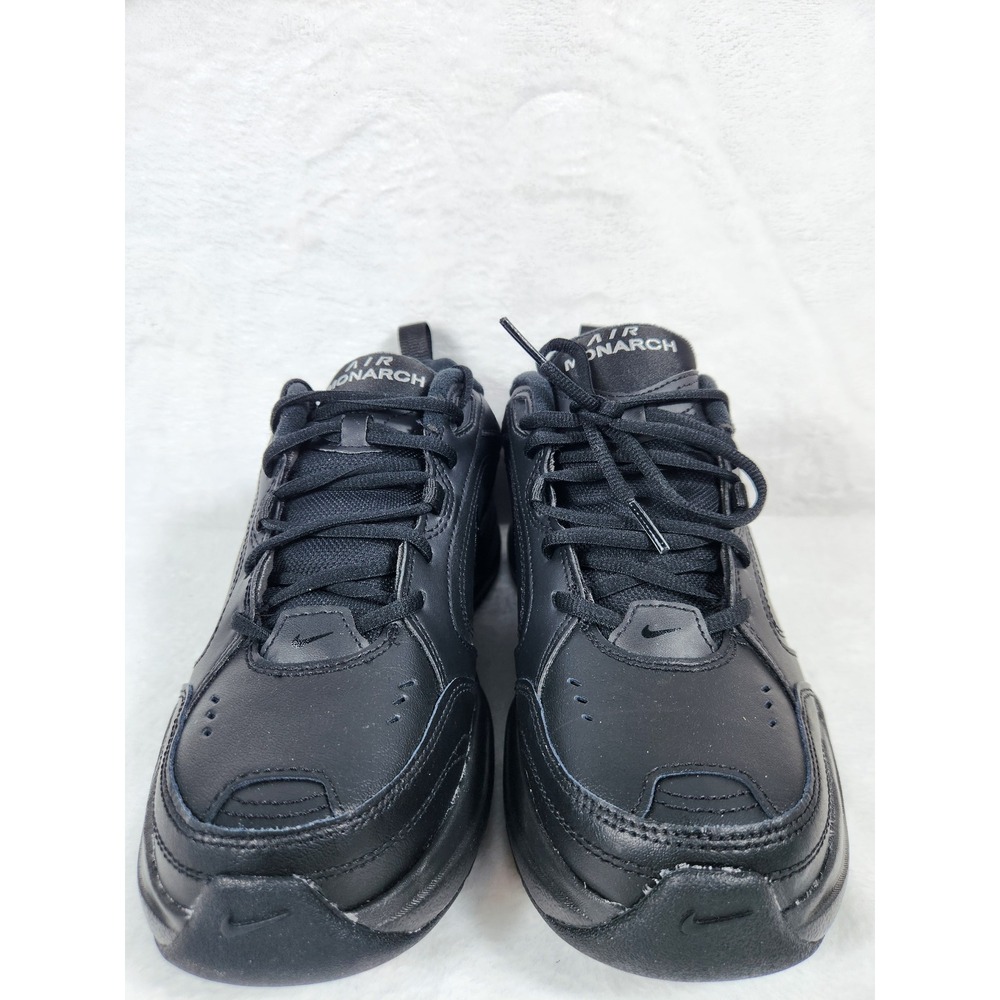 Nike Air Monarch IV Mens Size 9.5 Black Leather Athletic Shoes 415445 001 - Picture 3 of 11